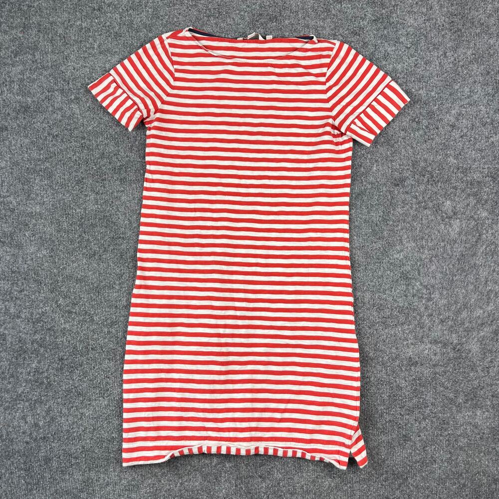 Striped Dress Womens Size M Red White Short Sleeve Casual T Shirt Style